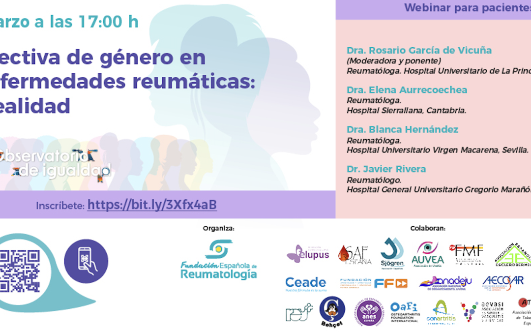 Webinar sobre diferencias en las enfermedades reumáticas entre mujeres y hombres